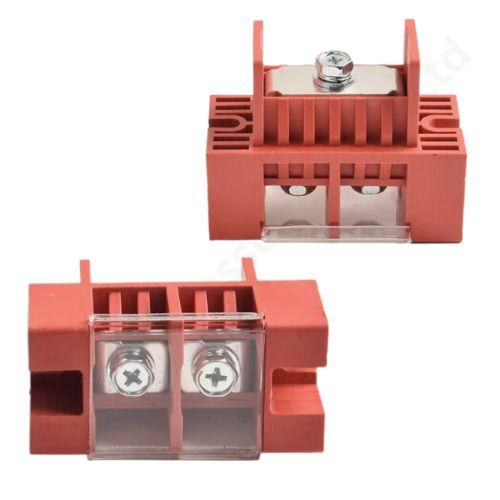 FENCE TERMINAL 200A 1IN-2OUT RED
